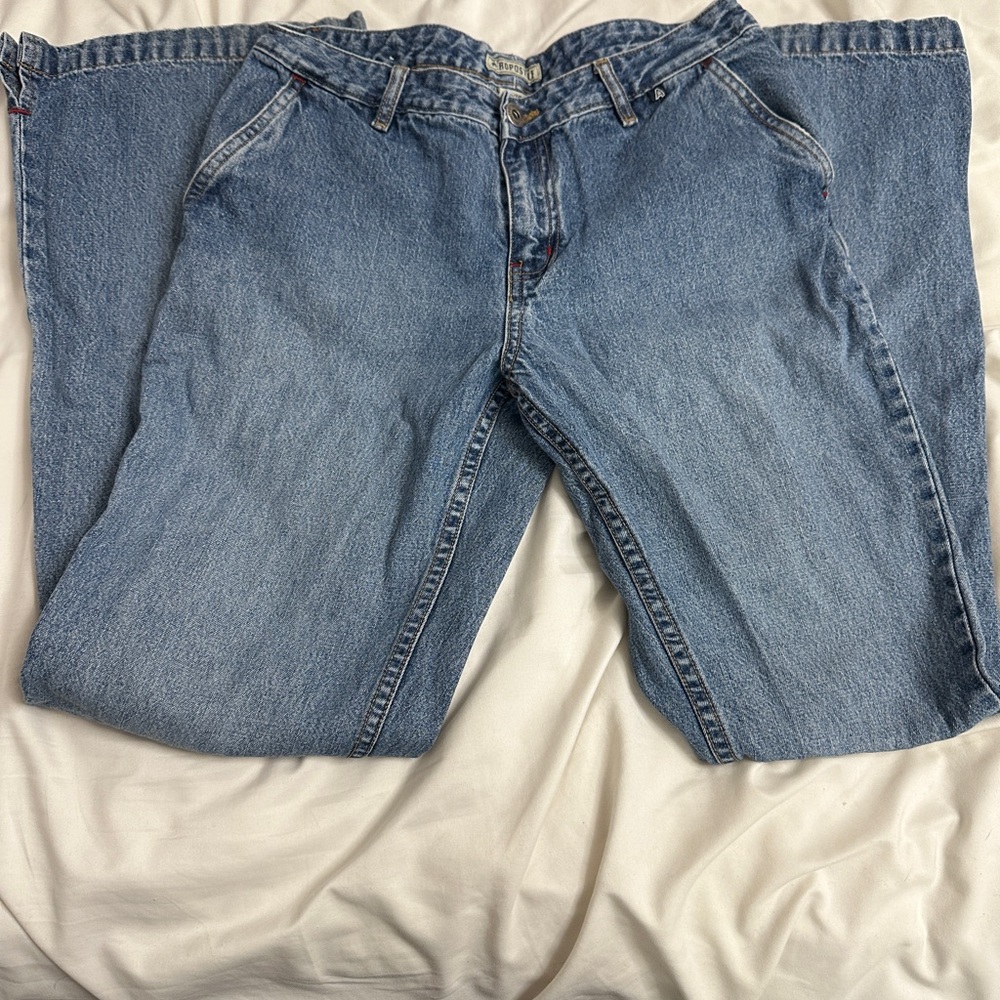 Aeropostale Womens Jeans Stretch Flare Size 5/6 R Cotton Blend Blue